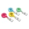 Sicurix ID Slide-Style Belt Clip Card Reels, 30" Extension, Round, Green/Light Blue/Pink/Yellow BAU68894 - alternate 2